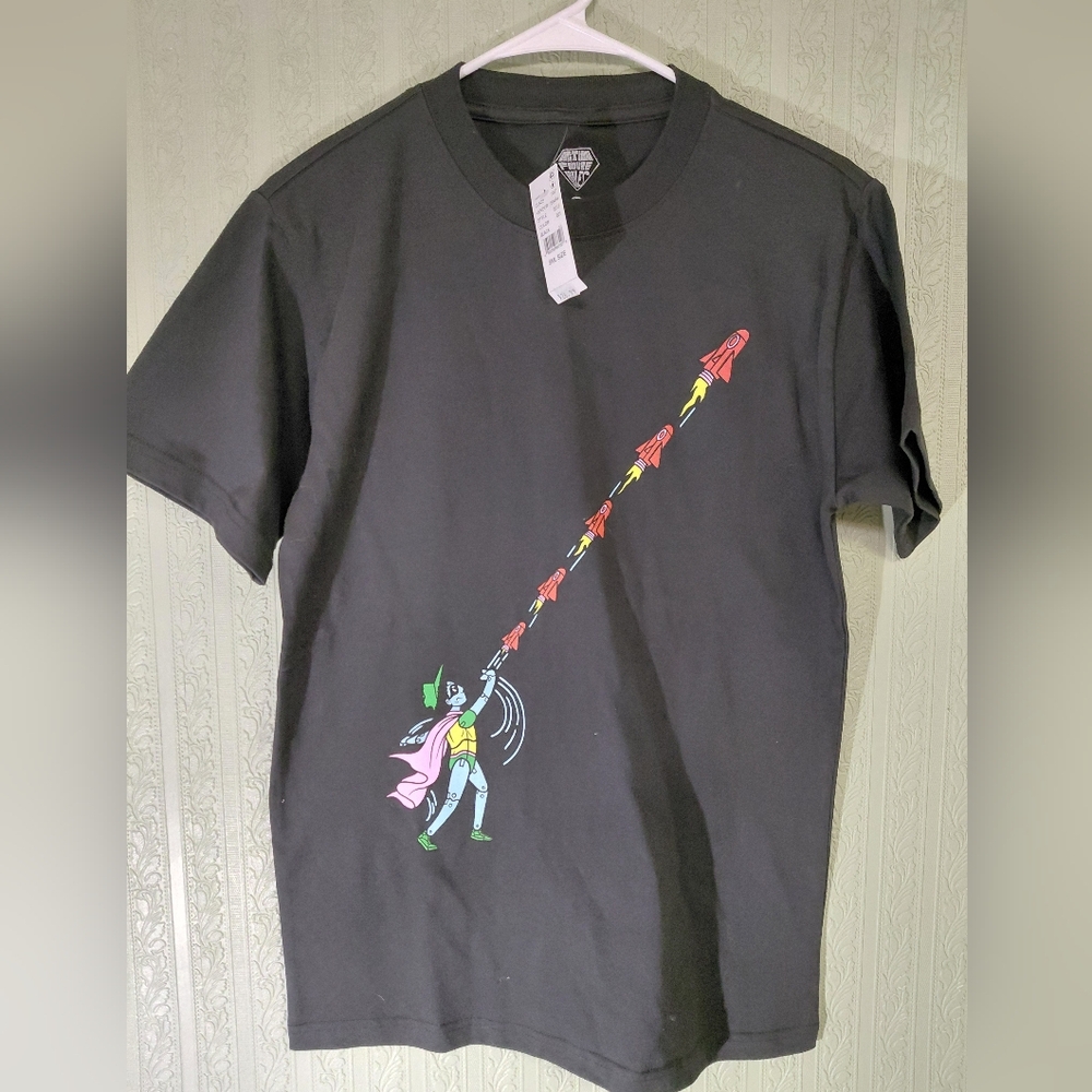 nwt! ACTION FIGURE MILES Black Graphic Tee Shirt Pacsun